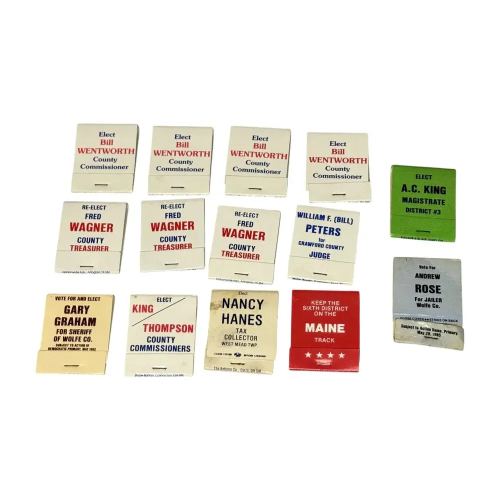 Vintage Political Campaign Matchbook Lot 27 Pc Ohio 1980s Ephemera - Picture 2 of 6